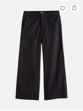Kut from the Kloth Topez Linen Crop Wide Leg Pant